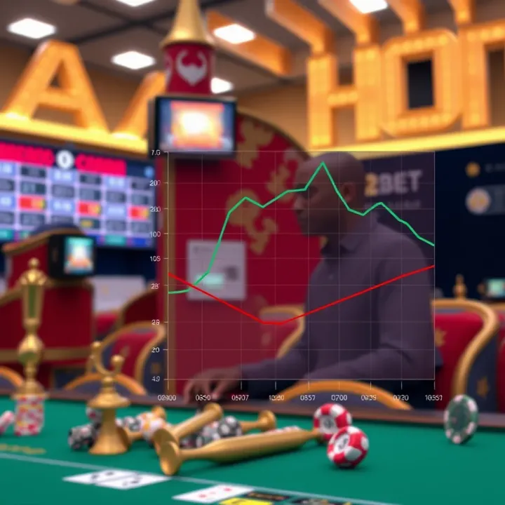 Graph illustrating risk management and betting patterns for Dog House game