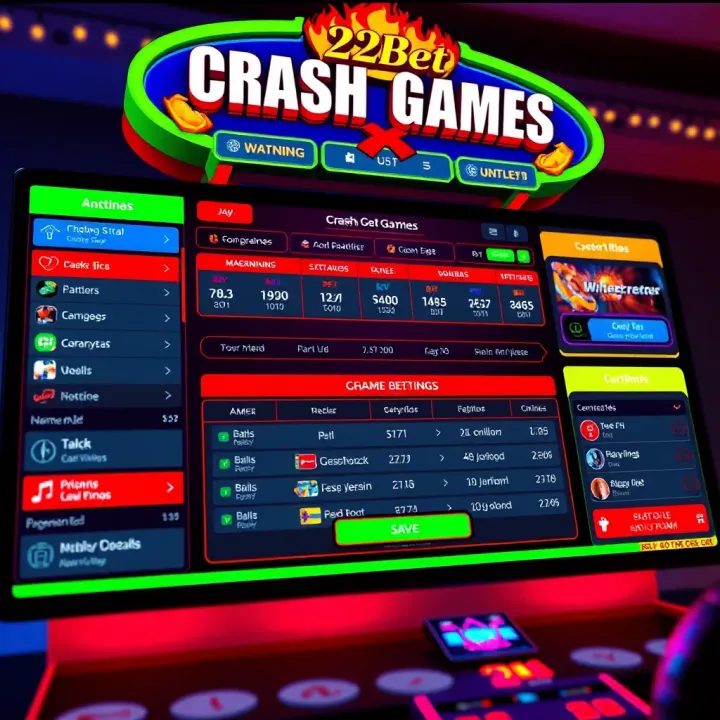 Colorful interface showcasing a crash game dashboard with statistics and betting options
