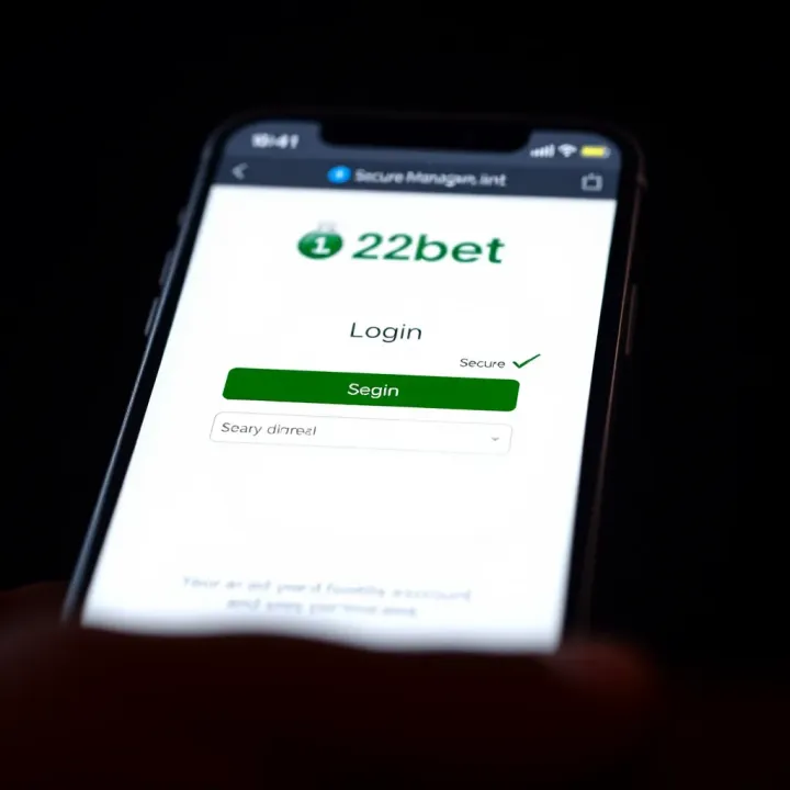 User interface showing secure login screen for 22bet platform on a mobile device with Nigerian flag