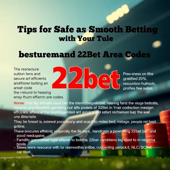 Graphic showing tips and best practices for secure and efficient betting on 22bet using area codes