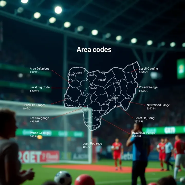 Diagram illustrating how area codes are integrated within the 22bet betting platform for Nigerian users