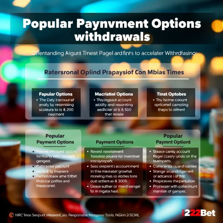 Popular Payment Options and Strategies to Accelerate Withdrawals in Nigerian Online Casinos Graphic showing popular payment options and tips for faster cashouts in Nigerian online gambling platforms